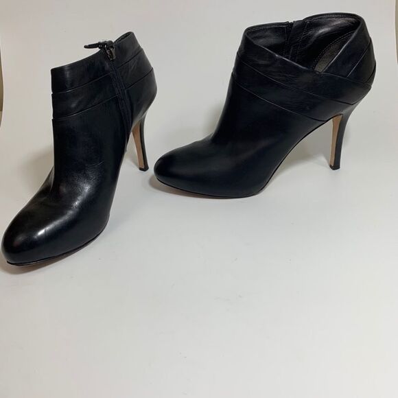 Via Spiga Black Leather Stiletto Booties S… - Picture 6 of 6